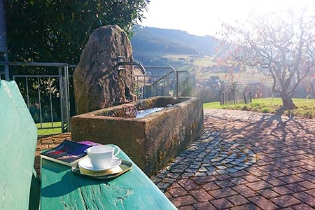 Einfach mal am Brunnen entspannen