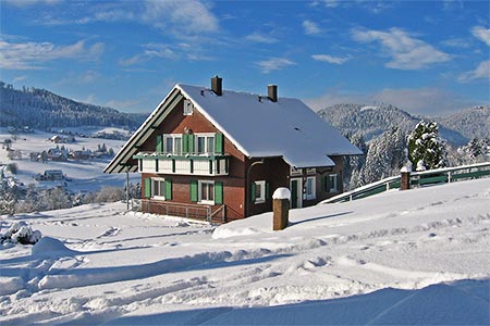 Das Ferienhaus im Winter